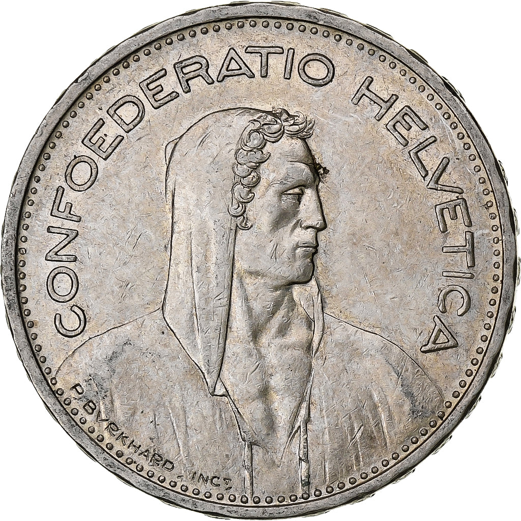 Switzerland, 5 Francs, Herdsman, 1933, Bern, Silver, EF(40-45), KM:40