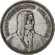 Switzerland, 5 Francs, Herdsman, 1935, Bern, Silver, VF(20-25), KM:40