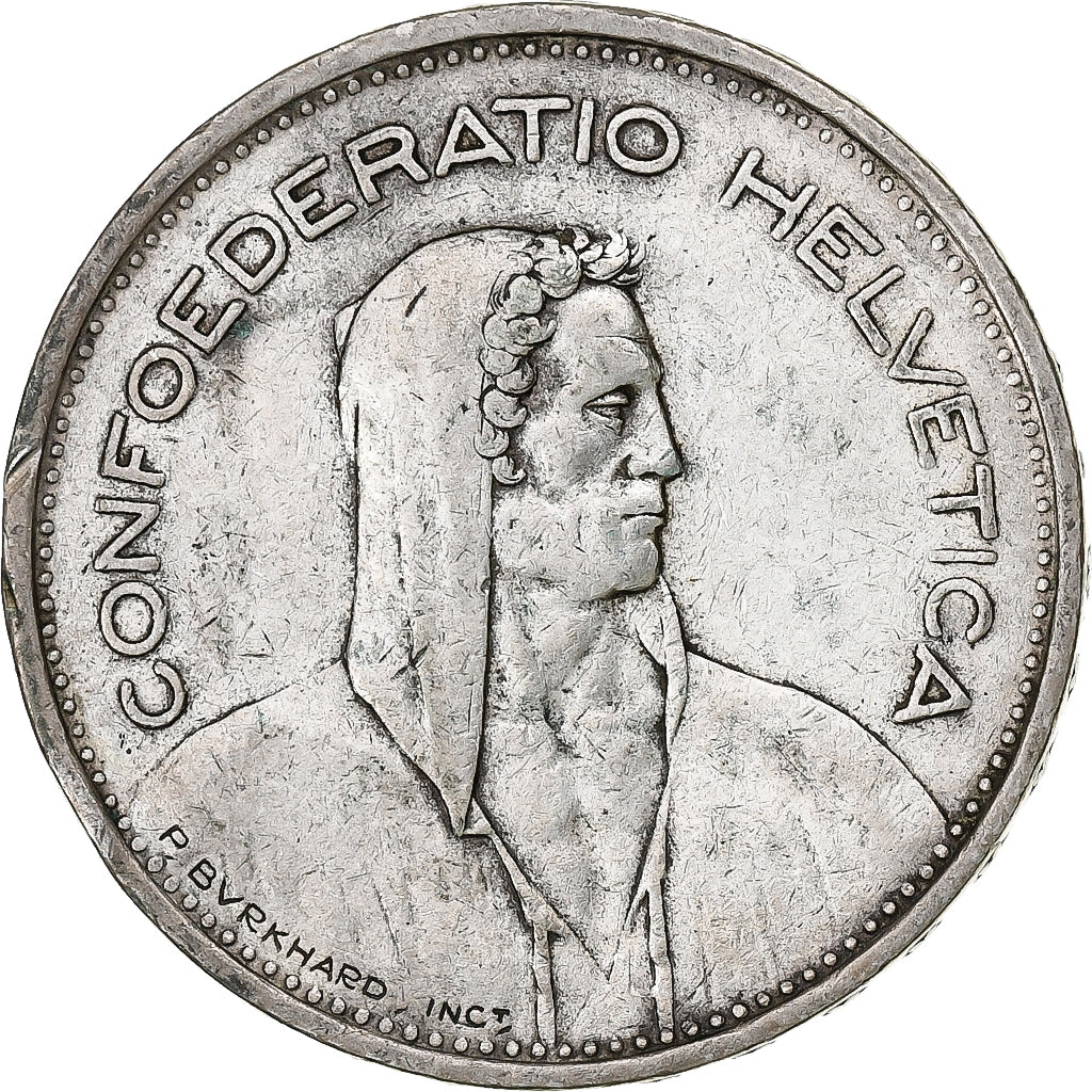 Switzerland, 5 Francs, Herdsman, 1951, Bern, Silver, VF(30-35), KM:40