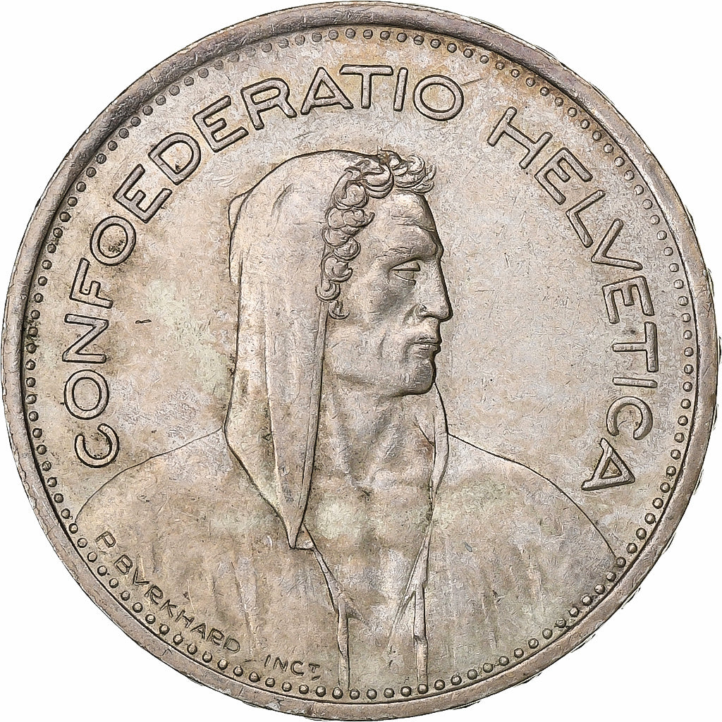Suiza, 5 Francs, Herdsman, 1953, Bern, Plata, MBC, KM:40