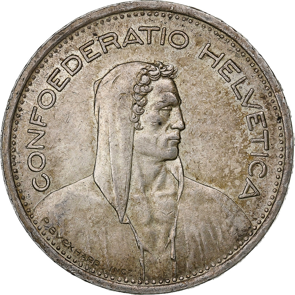 Switzerland, 5 Francs, Herdsman, 1954, Bern, Silver, EF(40-45), KM:40