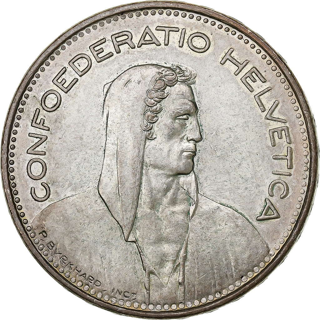 Suiza, 5 Francs, Herdsman, 1965, Bern, Plata, EBC, KM:40