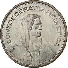 Switzerland, 5 Francs, Herdsman, 1966, Bern, Silver, AU(55-58), KM:40