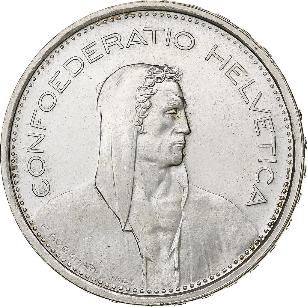Switzerland, 5 Francs, Herdsman, 1967, Bern, Silver, AU(55-58), KM:40