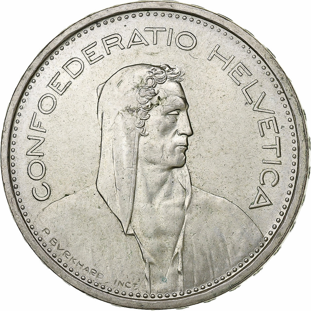 Switzerland, 5 Francs, Herdsman, 1967, Bern, Silver, AU(55-58), KM:40