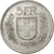 Suiza, 5 Francs, Herdsman, 1969, Bern, Plata, MBC+, KM:40