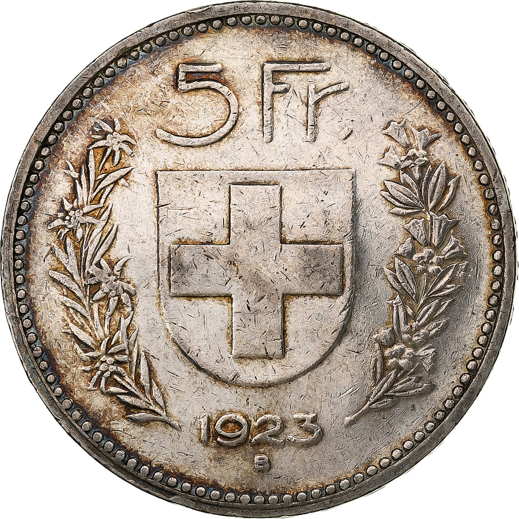 Switzerland, 5 Francs, Herdsman, 1923, Bern, Silver, VF(30-35), KM:37