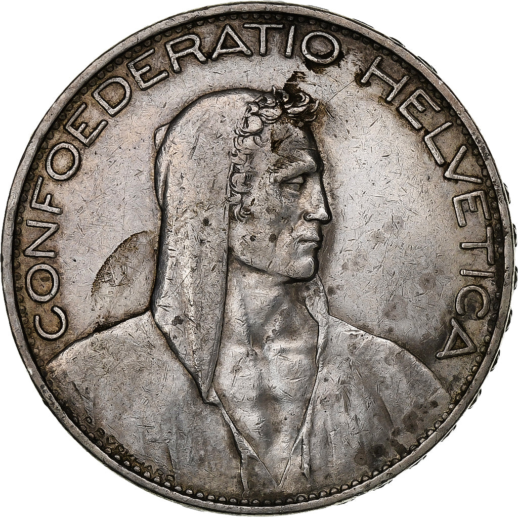 Switzerland, 5 Francs, Herdsman, 1925, Bern, Silver, VF(30-35), KM:37