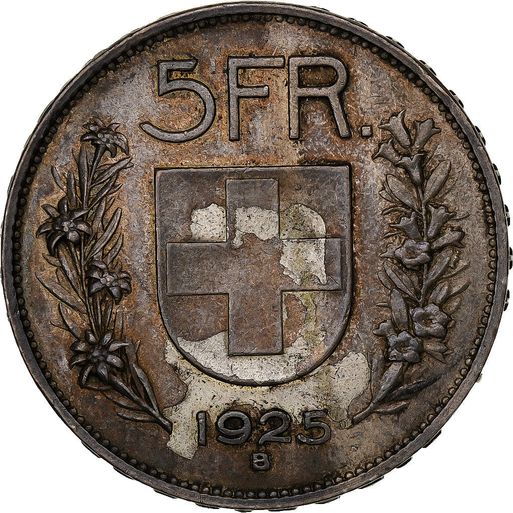 Switzerland, 5 Francs, Herdsman, 1925, Bern, Silver, VF(30-35), KM:37