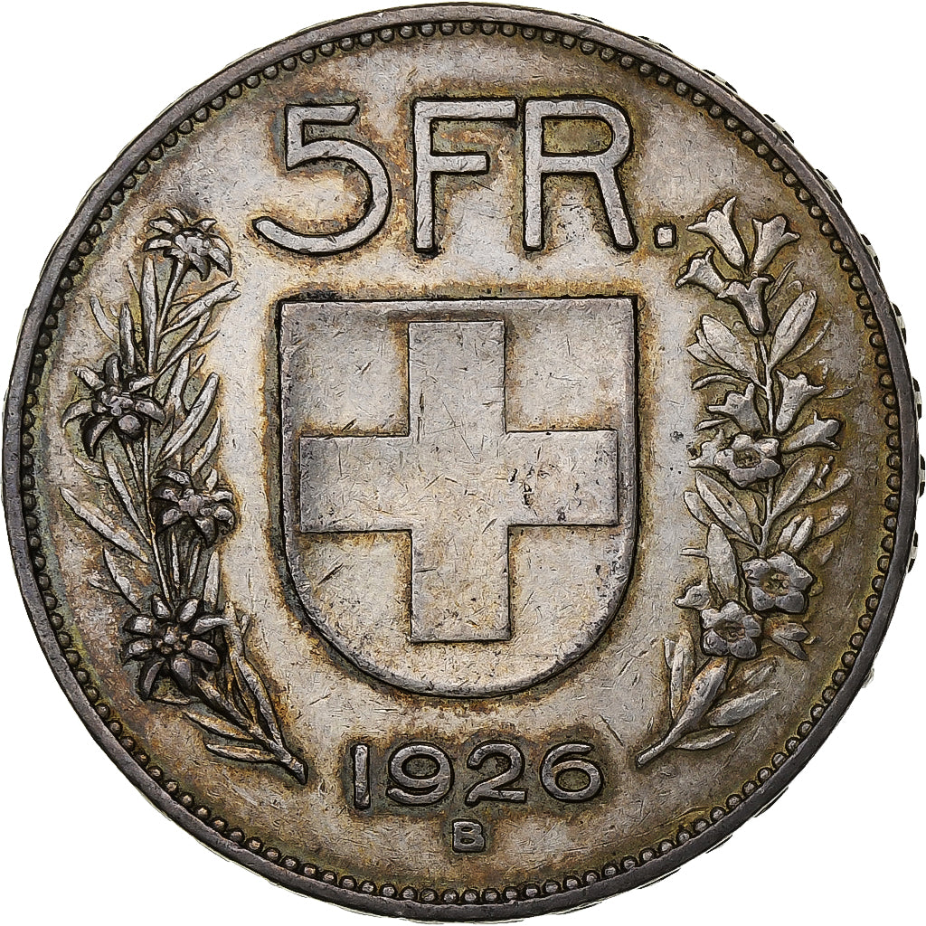 Switzerland, 5 Francs, Herdsman, 1926, Bern, Silver, VF(30-35), KM:37