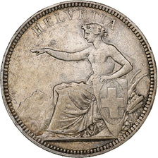 Switzerland, 5 Francs, Helvetia, 1874, Bern, Silver, EF(40-45), KM:11