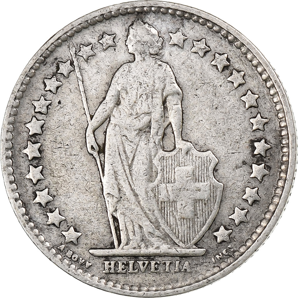 Switzerland, 1/2 Franc, 1906, Bern, Silver, EF(40-45), KM:23