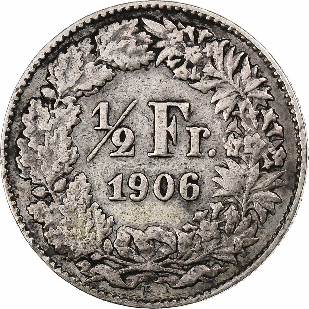 Switzerland, 1/2 Franc, 1906, Bern, Silver, EF(40-45), KM:23