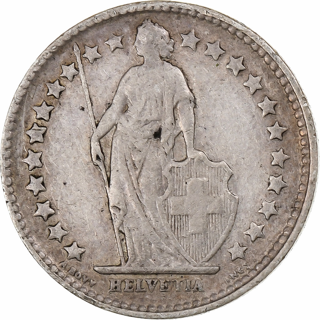 Suisse, 1/2 Franc, 1907, Bern, Argent, TB+, KM:23
