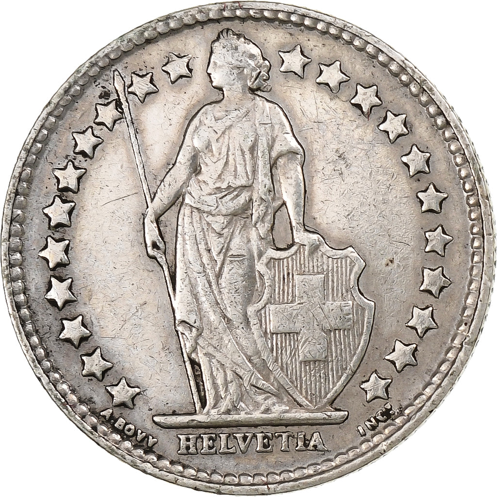 Switzerland, 1/2 Franc, 1907, Bern, Silver, AU(55-58), KM:23