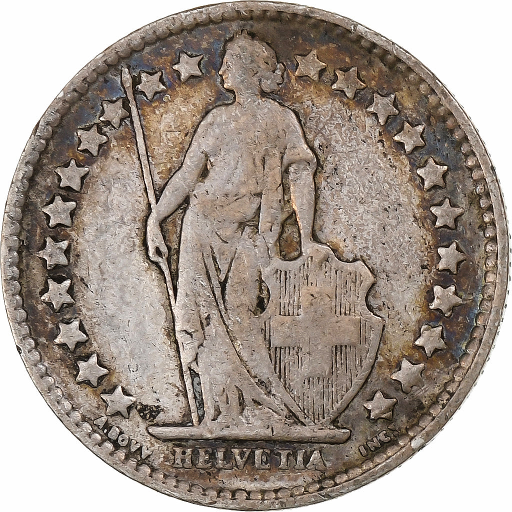Schweiz, 1/2 Franc, 1910, Bern, Silber, S+, KM:23