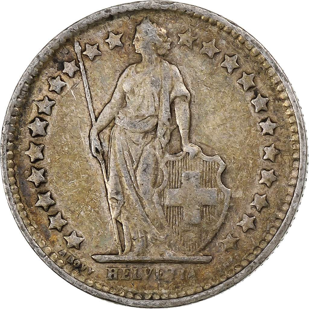 Switzerland, 1/2 Franc, 1921, Bern, Silver, VF(30-35), KM:23