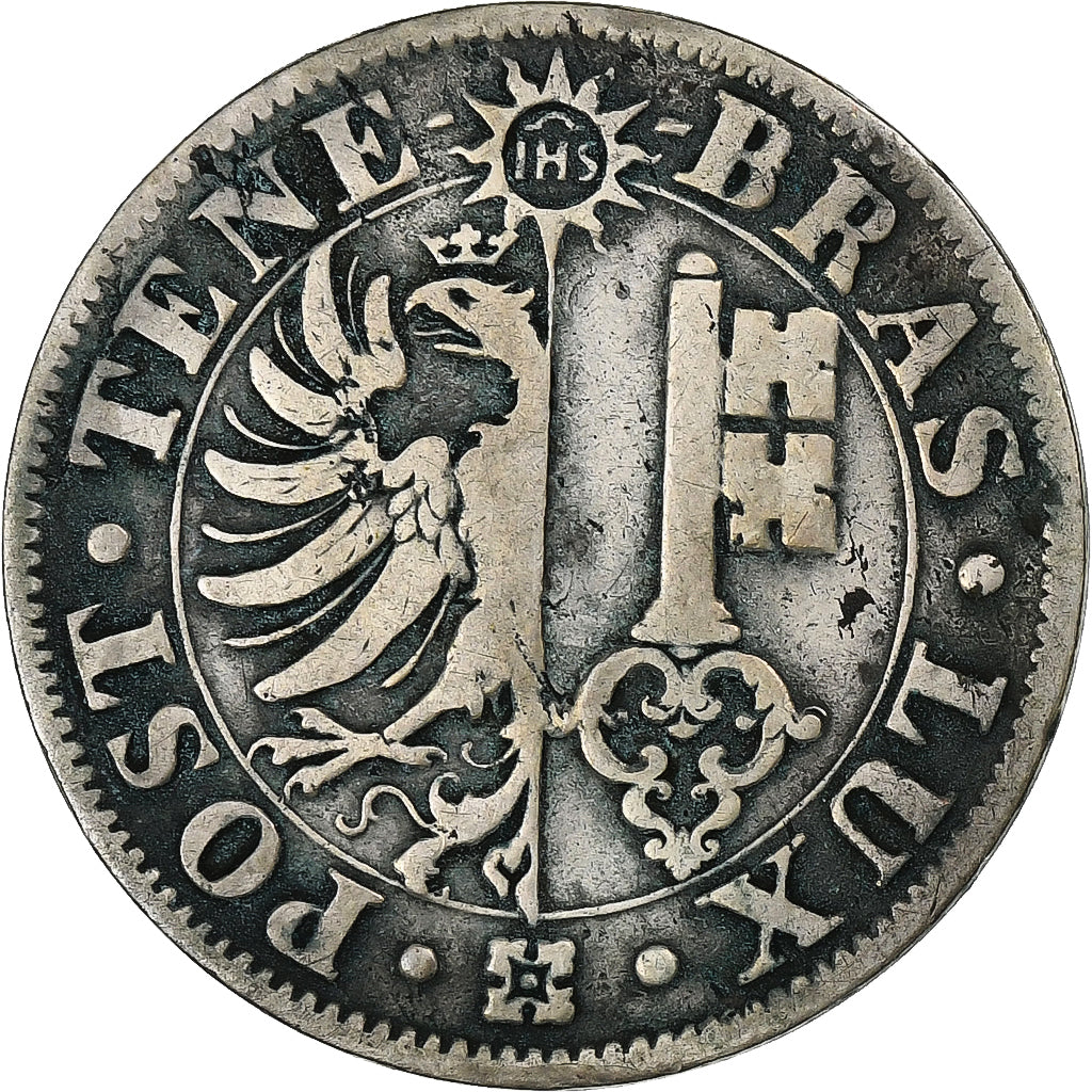 SWISS CANTONS, GENEVA, 4 Centimes, 1839, Billon, SS, KM:127