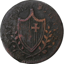 SWISS CANTONS, SCHWYZ, 2 Rappen, 1815, Bern, Billon, VF(30-35), KM:62