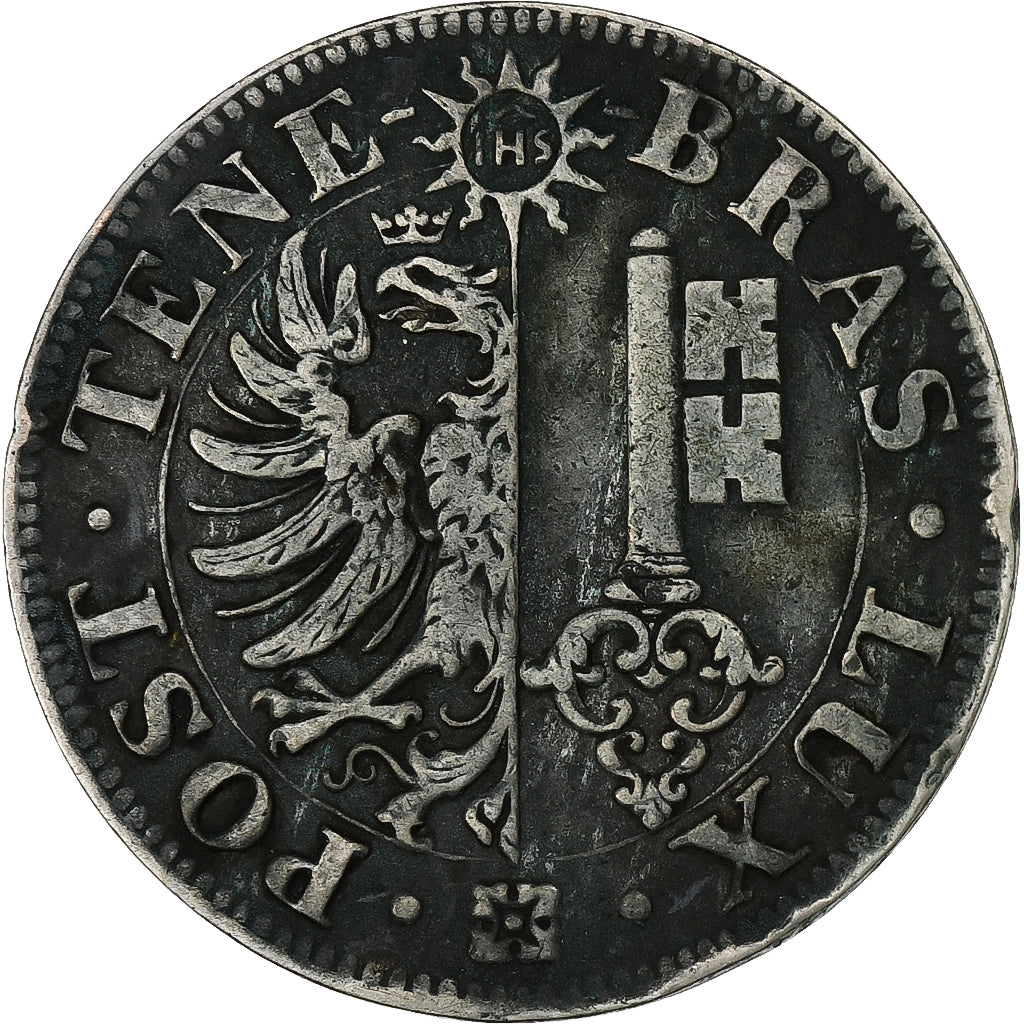 Swiss Cantons, Geneva, 10 Centimes, 1844, Billon, VF(30-35), KM:128