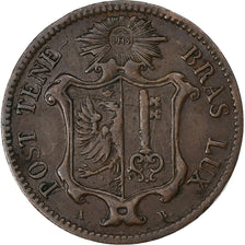 SWISS CANTONS, GENEVA, 1 Centime, 1847, Bern, Copper, VF(30-35), KM:132
