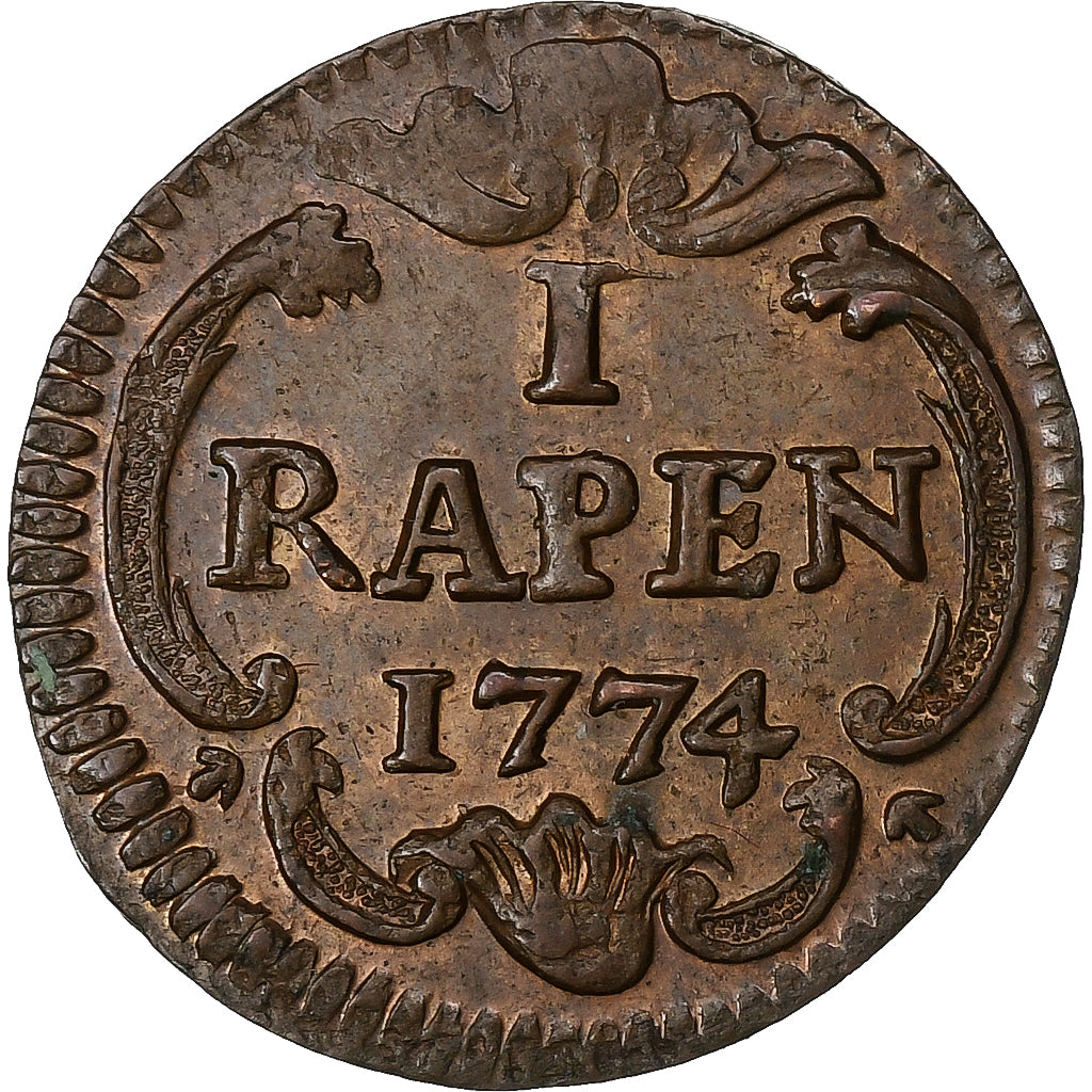 SWISS CANTONS, LUZERN, 1 Rappen, 1774, Bern, Billon, EF(40-45), KM:75