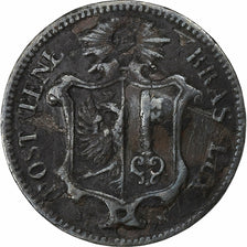 SWISS CANTONS, GENEVA, 1 Centime, 1847, Bern, Copper, VF(30-35), KM:132