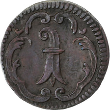 SWISS CANTONS, BASEL, 1 Rappen, 1750, Bern, Billon, VF(30-35), KM:154