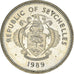 Moneta, Seychelles, 25 Cents, 1989, British Royal Mint, BB, Rame-nichel, KM:49.2