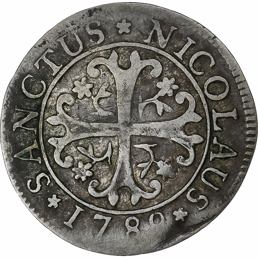 SWISS CANTONS, FREIBURG, 2 Kreuzer, 1789, Billon, VF(20-25)