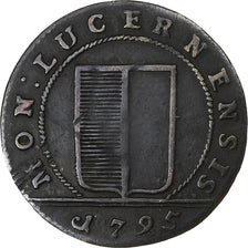 SWISS CANTONS, LUZERN, 1 Schilling, 1795, Billon, EF(40-45)