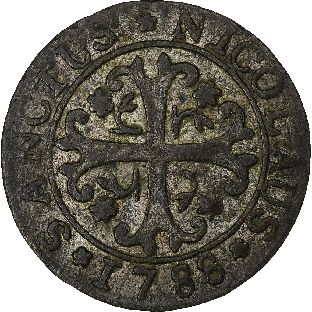 CANTONES SUIZOS, FREIBURG, 2 Kreuzer, 1788, Vellón, BC+