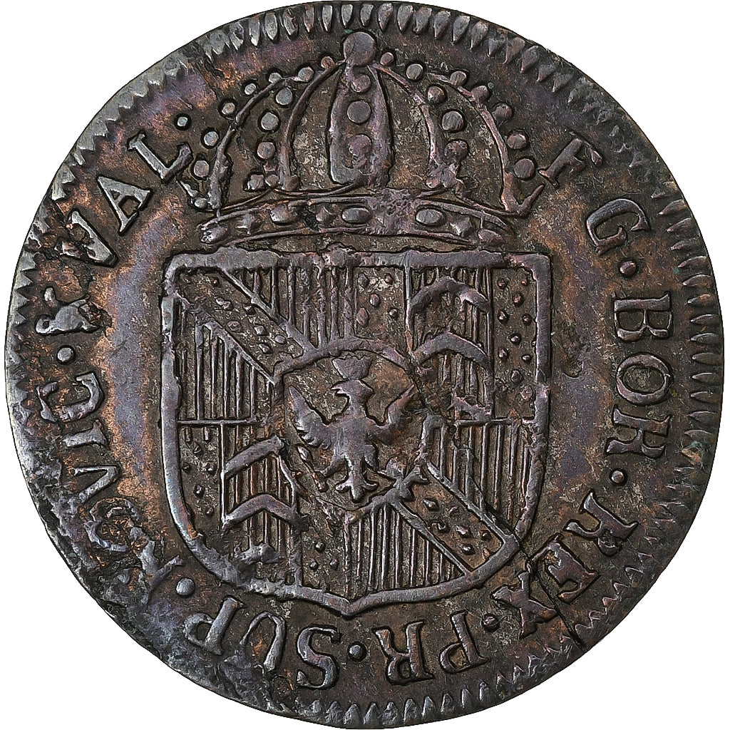 CANTONES SUIZOS, NEUCHATEL, 1/2 Batzen, 1791, Vellón, MBC