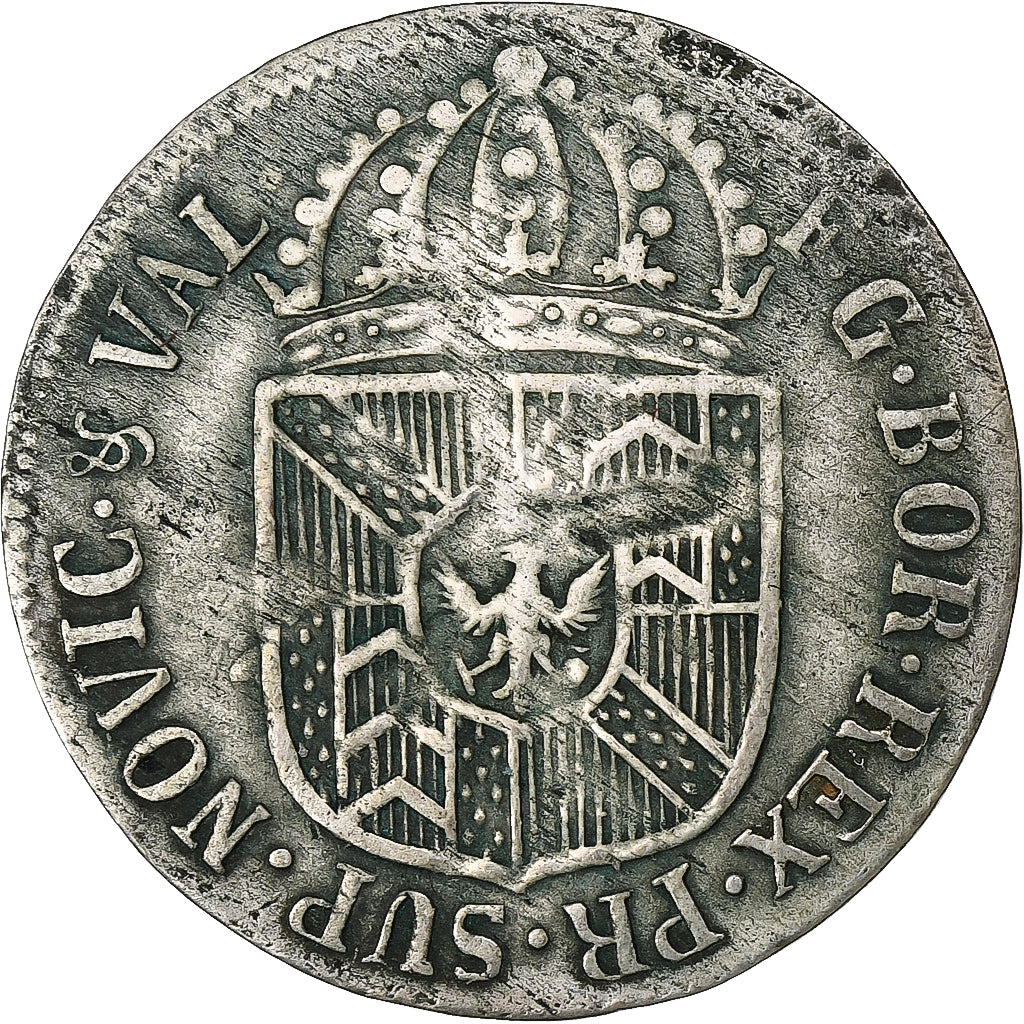 CANTONES SUIZOS, NEUCHATEL, 1/2 Batzen, 1791, Vellón, BC+