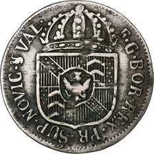 SWISS CANTONS, NEUCHATEL, 1/2 Batzen, 1792, Billon, VF(30-35)