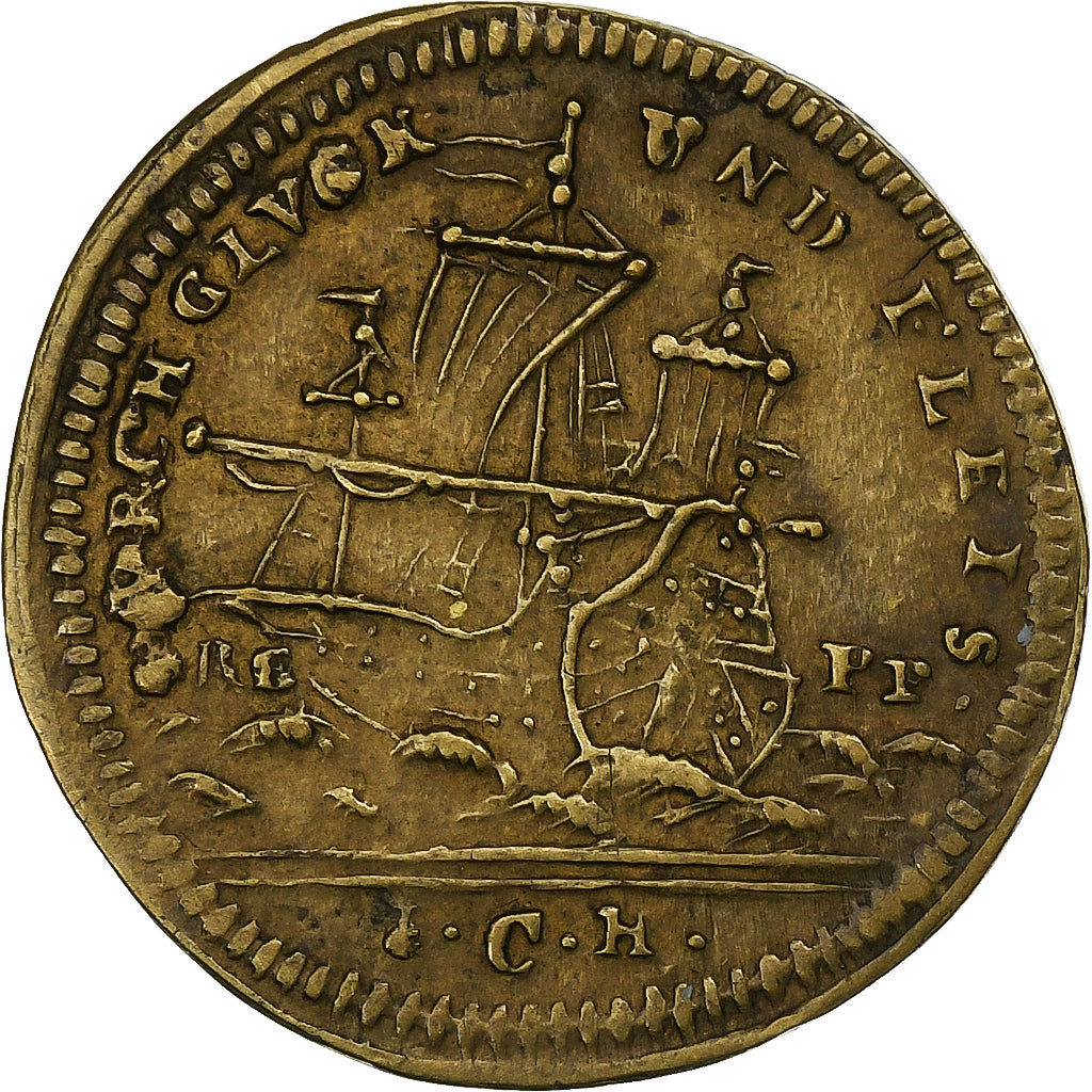 Germany, Nuremberg token, Louis XV, Nuremberg, Brass, AU(55-58)