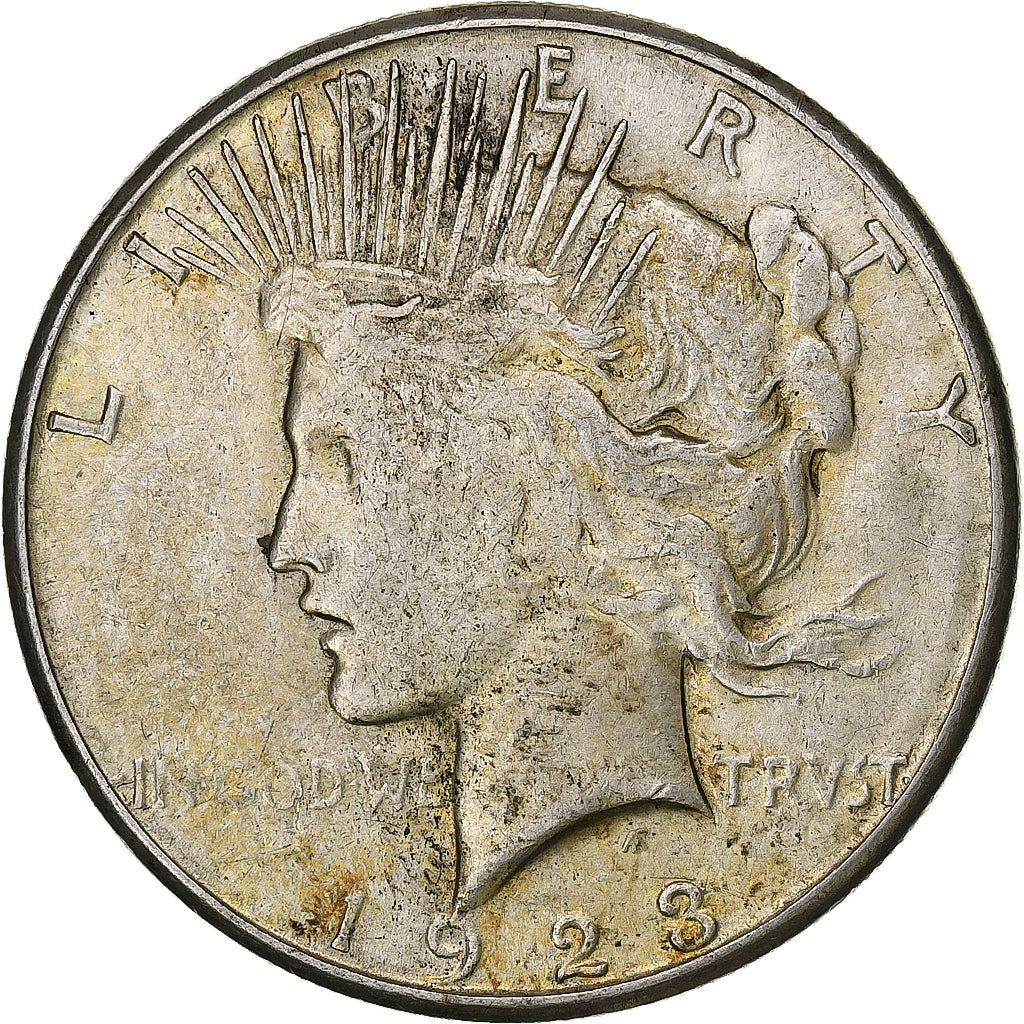 United States, Dollar, Peace, 1923, San Francisco, Silver, VF(30-35), KM:150