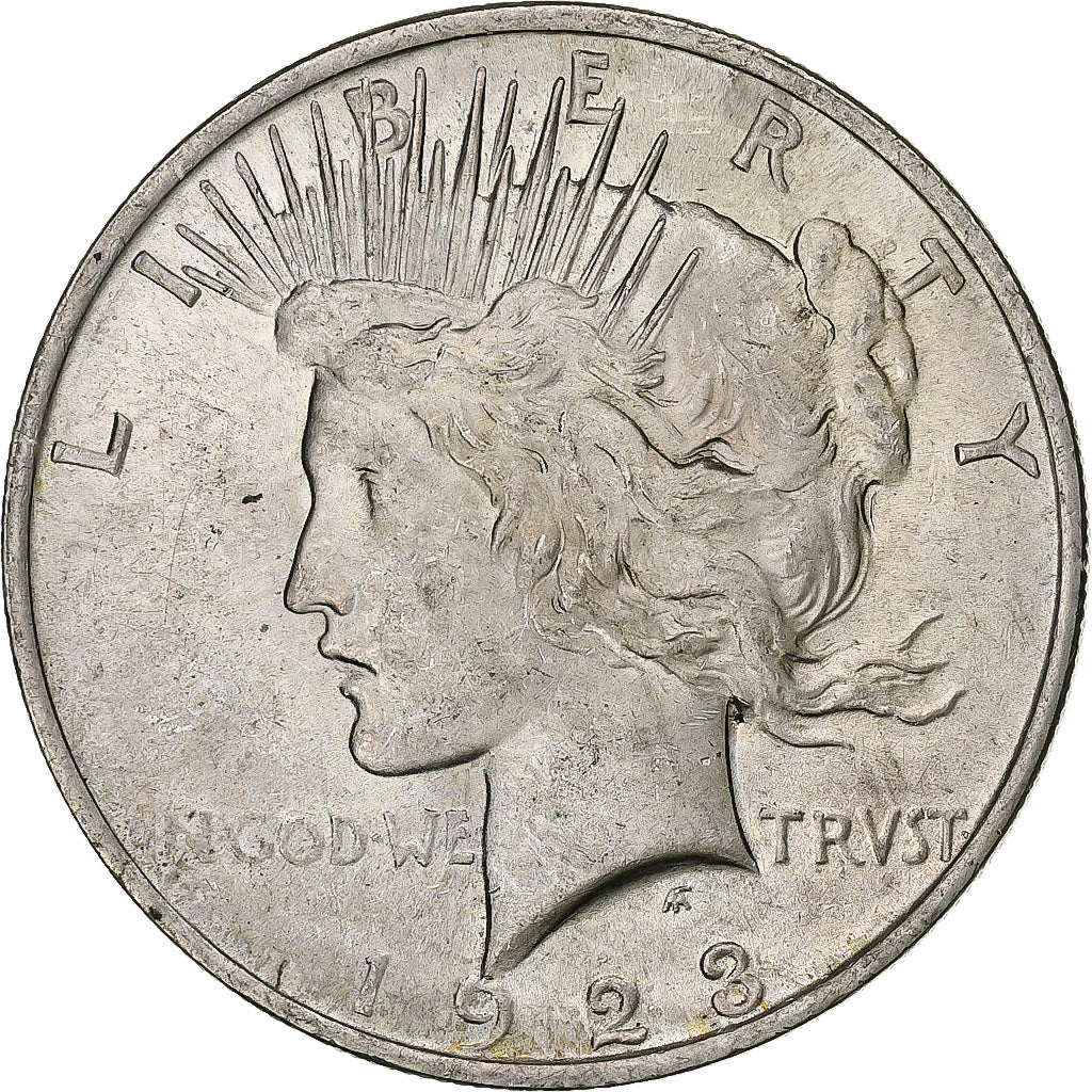 United States, Dollar, Peace, 1923, Philadelphia, Silver, AU(50-53), KM:150