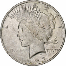 United States, Dollar, Peace, 1923, Philadelphia, Silver, AU(50-53), KM:150