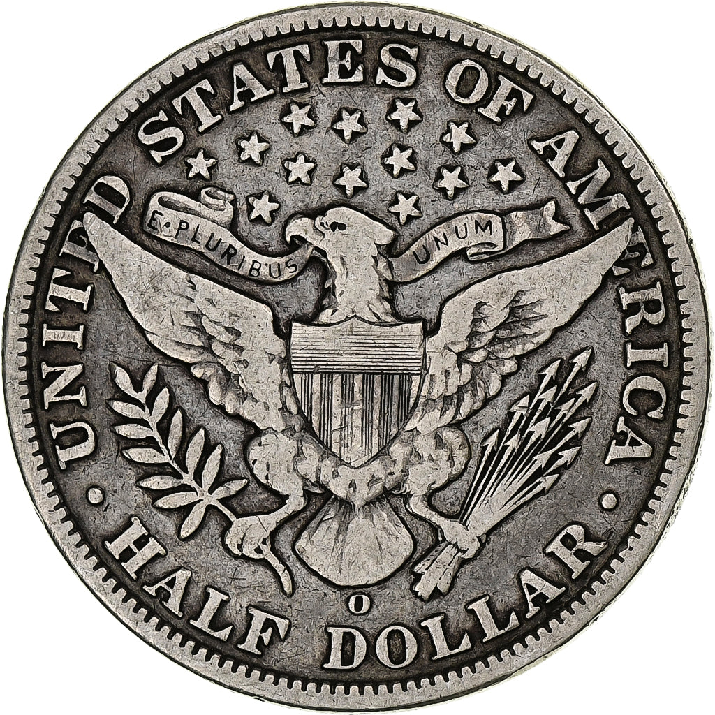 États-Unis, Half Dollar, Barber, 1909, New Orleans, Argent, TB, KM:116