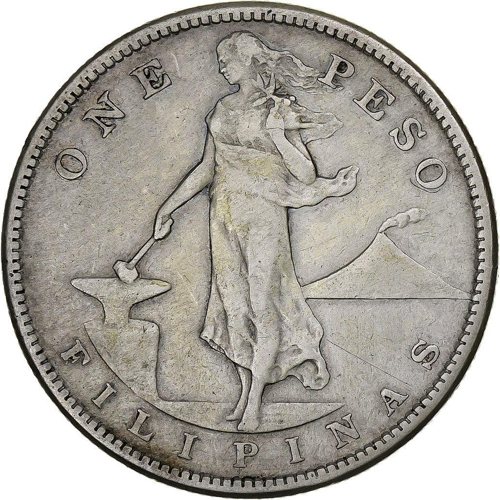 Philippines, Peso, 1907, San Francisco, Silver, EF(40-45), KM:172