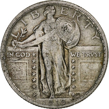United States, Standing Liberty Quarter, 1918, Philadelphia, Silver, VF(30-35)
