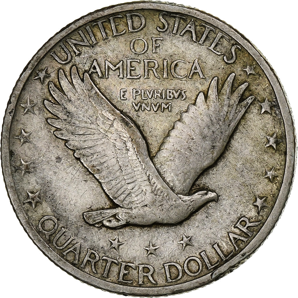 United States, Standing Liberty Quarter, 1918, San Francisco, Silver, VF(30-35)