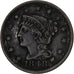 United States, Braided Hair Cent, 1848, Philadelphia, Copper, EF(40-45), KM:67