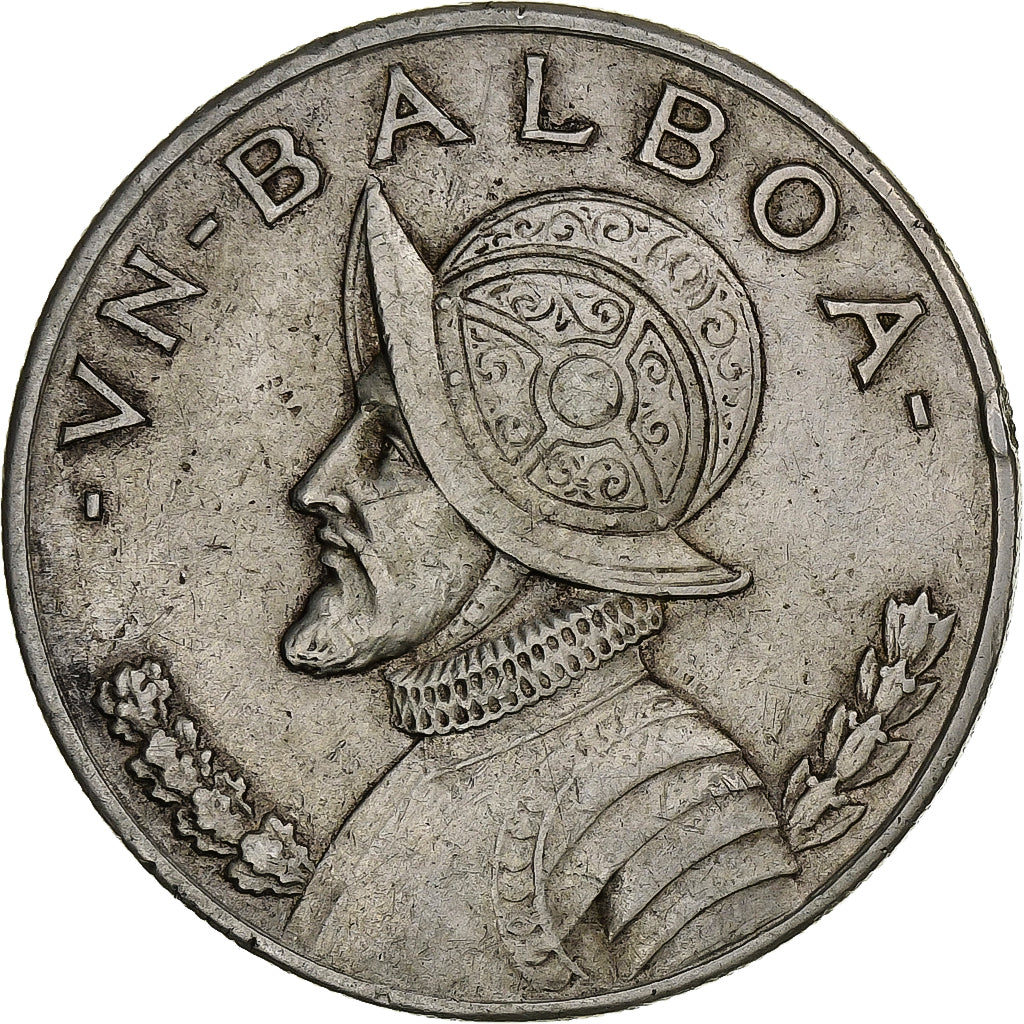 Panama, Balboa, 1934, Philadelphia, Silver, VF(30-35), KM:13