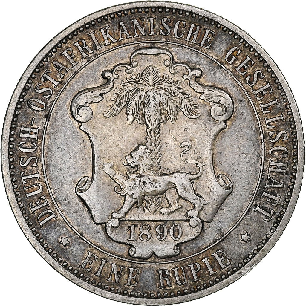 AFRICA ORIENTALE TEDESCA, Wihelm II, Rupie, 1890, Berlin, Argento, BB, KM:2