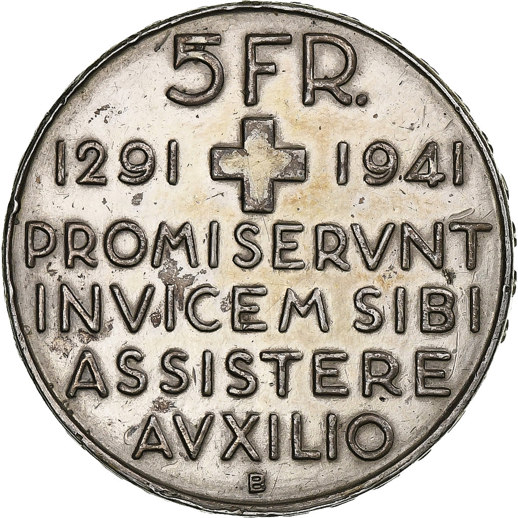 Switzerland, 5 Francs, 1941, Bern, Silver, EF(40-45), KM:44