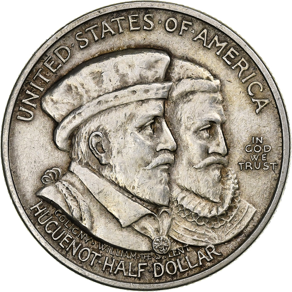 Stati Uniti, Half Dollar, Huguenot-Walloon, 1924, Philadelphia, Argento, BB