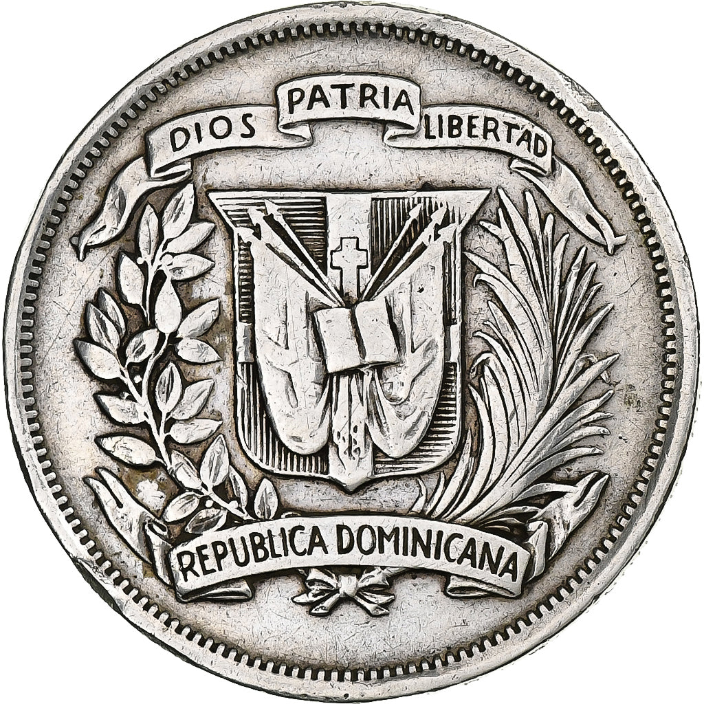 Dominican Republic, 1/2 Peso, 1937, Silver, VF(30-35), KM:21
