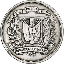 Dominican Republic, 1/2 Peso, 1937, Silver, VF(30-35), KM:21